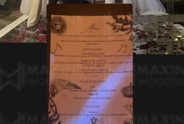 Menú de la boda de Ángela Aguilar y Christian Nodal