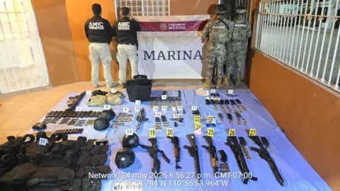 Violencia en México: DETIENEN A NUEVE Y ASEGURAN ARMAS Guaymas, Sonora