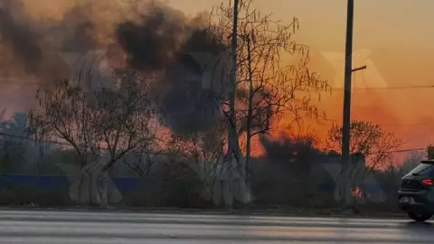 ÚLTIMA HORA_ Reportan fuerte incendio en el periférico de Mérida