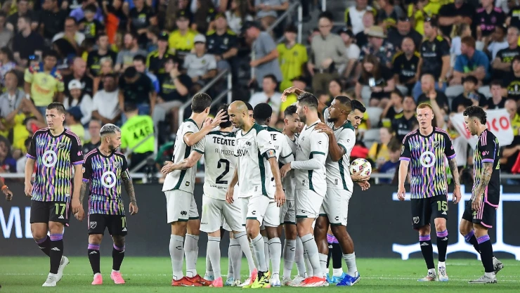 La Liga BBVA MX festejando el gol ante la MLS Juego de Estrellas 2024