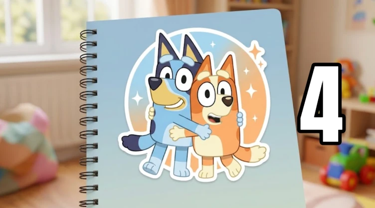 4 ideas de stickers de Bluey para decorar la mochila o útiles de tus hijos