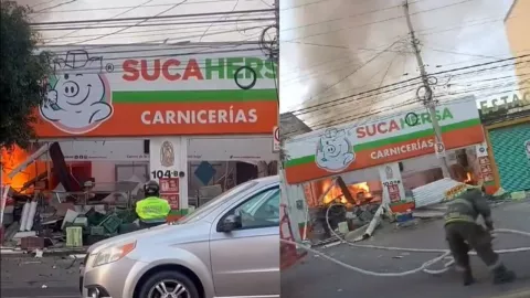 Incendio en carnicería 