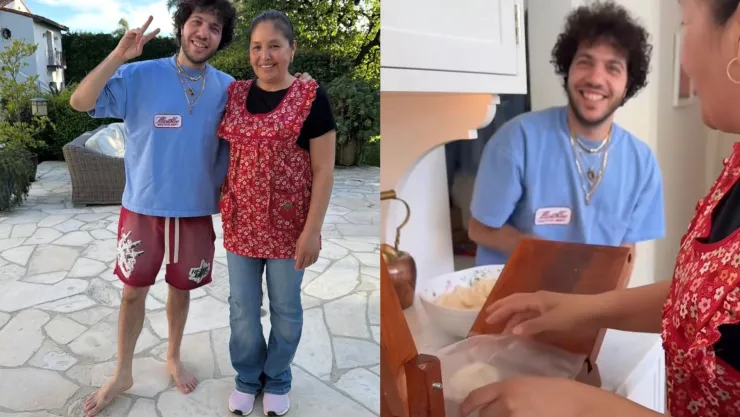 esposo de selena benny Blanco prueba las quesadillas.jpg