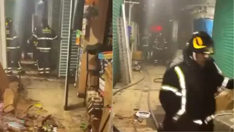 Rápida acción apaga fuego en la colonia Centro, Alcaldía Cuauhtémoc