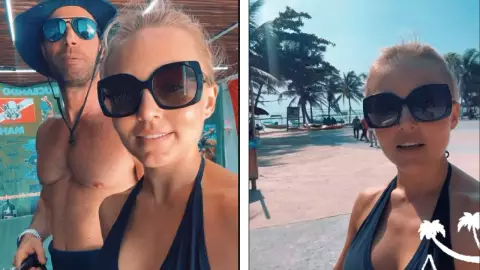 Sebastian Rulli y Angélica Boyer están de vacaciones en Mahahual