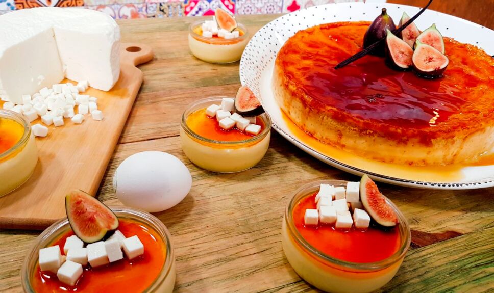 Flan de queso panela