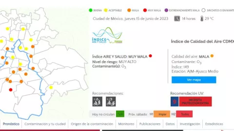 Se registra mala calidad del aire en CDMX, ¿habrá contingencia ambiental?