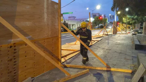caída de estructura Paseo Bravo