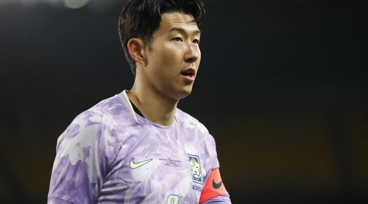 Heung Ming Son, delantero de Corea del Sur, no pudo evitar la derrota vs Austria en la fecha FIFA de marzo 2026