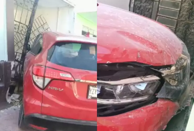 Camioneta DESTROZA casa del Centro de Mérida en fuerte accidente hoy jueves 24 de abril; ¿hay heridos?