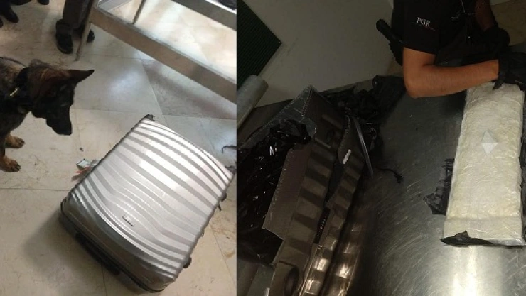 Maleta con ketamina en el aeropuerto de Cancún