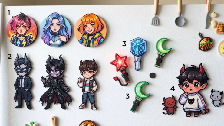 4 ideas para hacer imanes para el refrigerador inspirados en KPop Demon Hunters