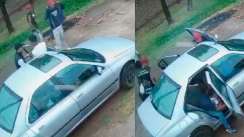 Intentan robar auto con bebé