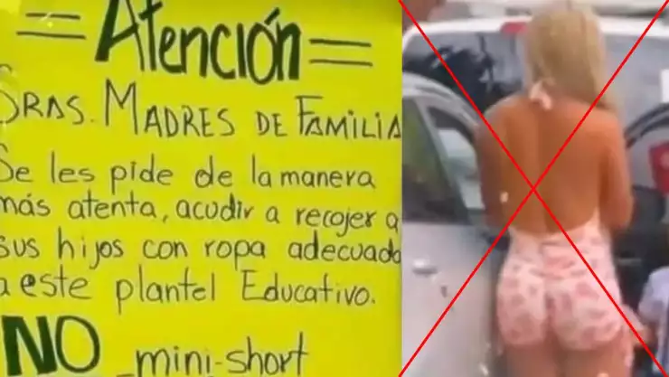 Escuela pide a mamás vertir ropa adecuada para buscar a sus hijos
