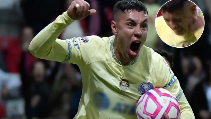 Emilio Lara en juego ante Toluca