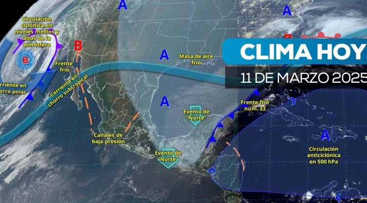 ¿Cómo estará el clima el 11 de marzo en México? Descubre qué estados tendrán lluvias, descenso de temperatura y una nueva onda de calor