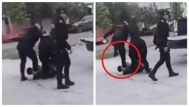 ¡Indignante! Policías golpean y patean a joven sometido en Juárez, NL;Fiscalía Investiga