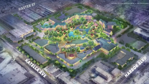 El mapa del nuevo Disney en California