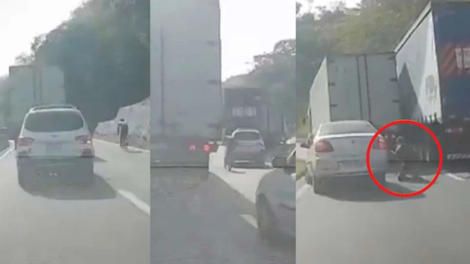 cilista aplastado traileres