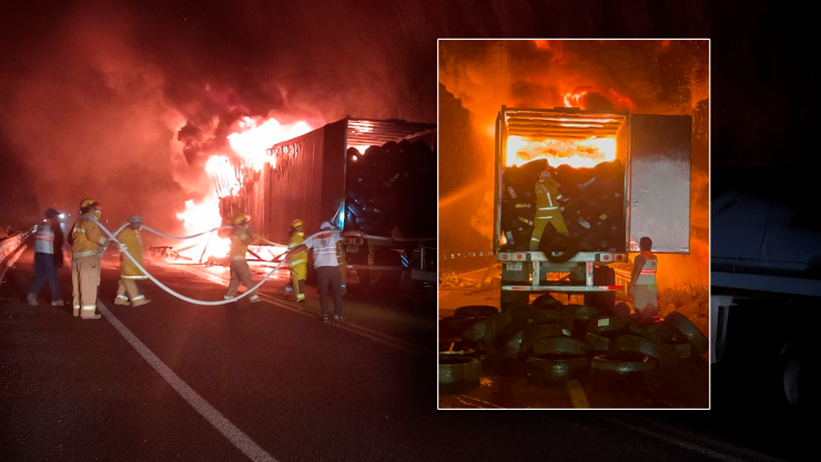 Incendio tráiler Arriaga