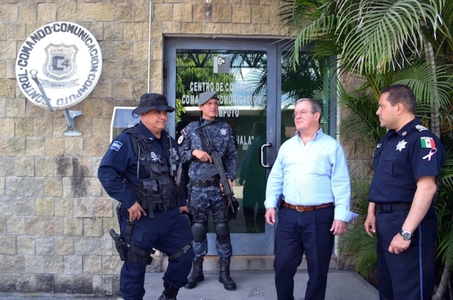 El Comisionado Nacional de Seguridad, Monte Alejandro Rubido García, durante gira de trabajo en Iguala, Guerrero.