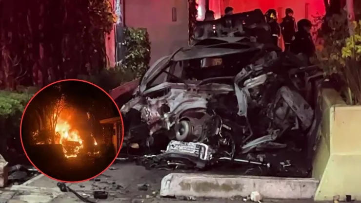 Hombre muere calcinado tras brutal choque sobre Paseo de la Reforma, en CDMX