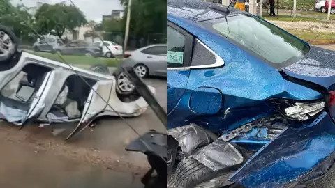 Accidente en Cancún HOY: Vuelca automóvil en la SM 223 y conductor con ocupantes se dan a la fuga