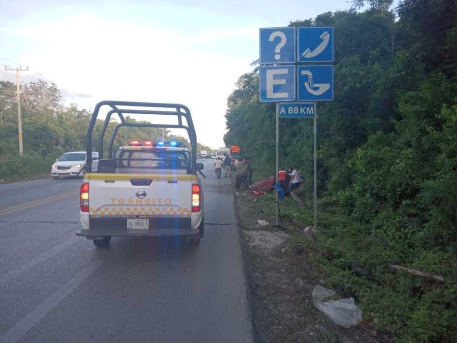Se registra accidente vehicular en la Carretera 180