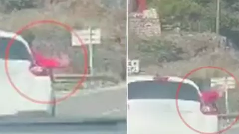 VIDEO_ Niño sale volando por la ventana de un auto en movimiento en Cataluña; video.jpg