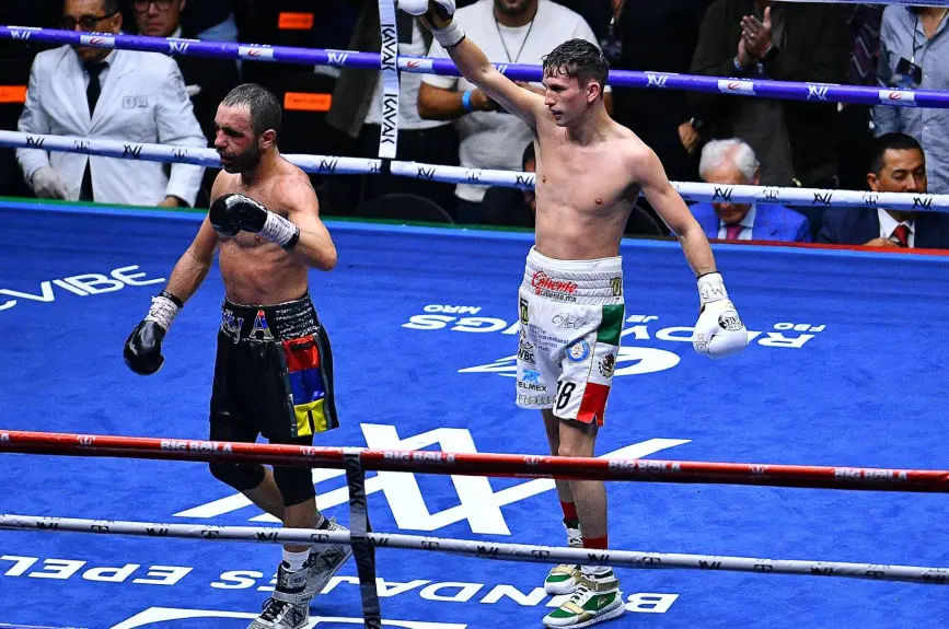 David Picasso celebrando su victoria ante Hovhannisyan