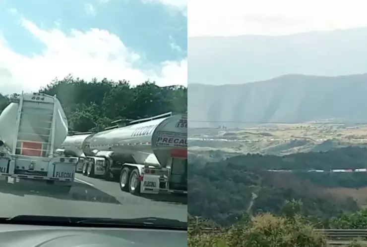 Derrumbe en la autopista Veracruz - Puebla deja a automovilistas varados en Cumbres de Maltrata