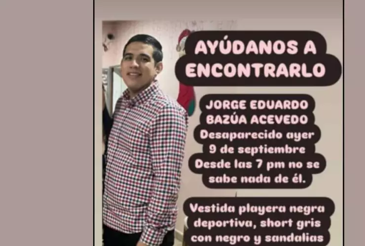 Buscan a Jorge Eduardo Bazúa Acevedo desapareció el 9 de septiembre en Culiacán, Sinaloa..jpg