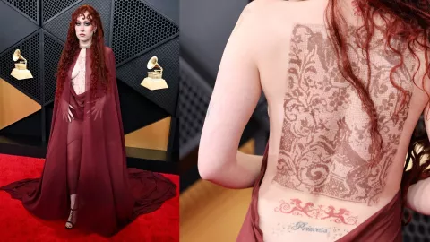 Chappell tenía su tatuaje en la espalda a la vista.