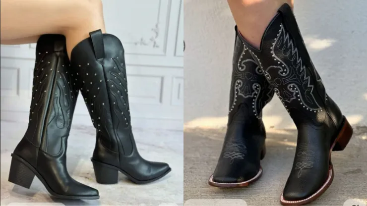 botas vaqueras negras
