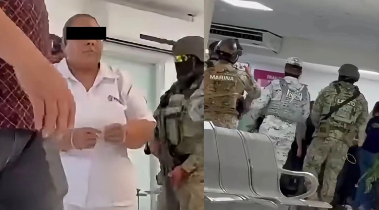 Elementos de la Guardia Nacional arrestan a enfermera en Centro Médico de Villahernosa Tabasco