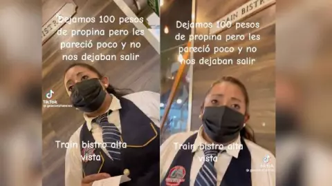 VIDEO_ Mesera se pelea con clientes porque le dejaron solo 100 pesos de propina.jpg