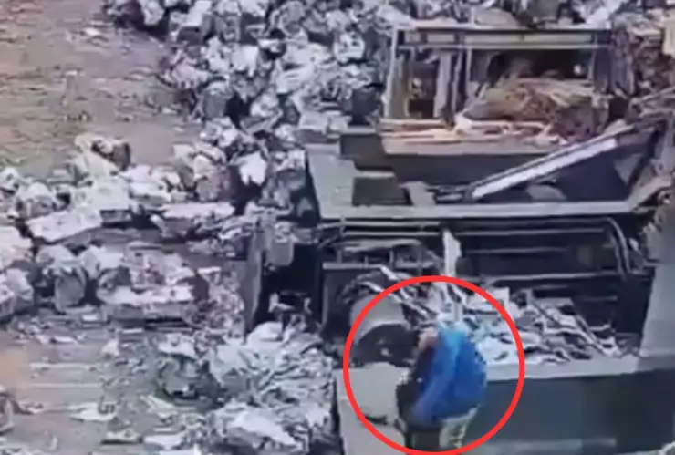 Trabajador sufre accidente en compactadora