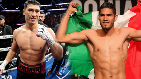 Dmitry Bivol y Zurdo Ramírez en el ring de box