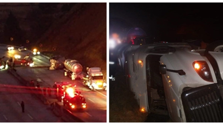 México-Puebla cierre pipa