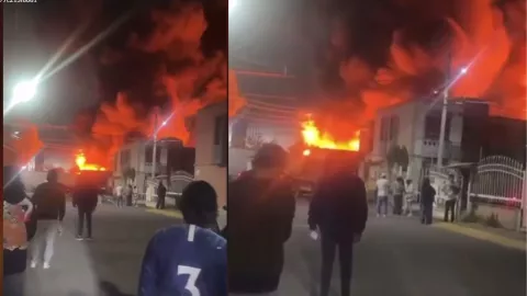 Hacienda del Jardín, en Tultepec; reportan fuerte incendio