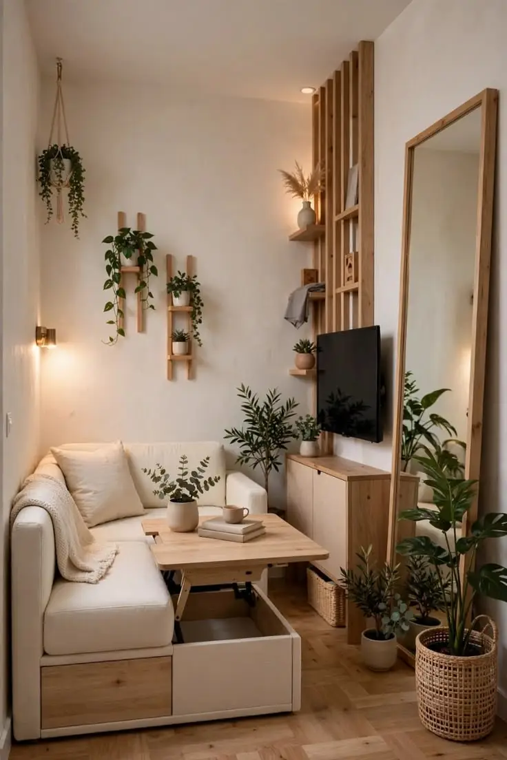 Qué hacer con el espacio debajo del mueble de la sala
