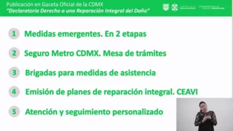 La entrega de apoyos e indemnizaciones para víctimas de la Línea 12 del Metro CDMX se hará en cinco etapas.