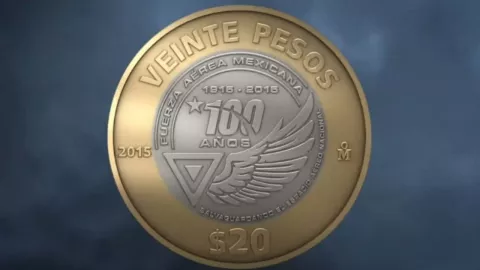 Ofrecen 120 mil pesos por moneda de 20 pesos de la Fuerza Aérea Mexicana