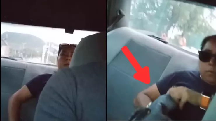 mujer amenazó a taxista en querétaro.jpg