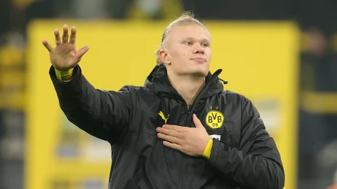 Erling Haaland con el Borussia Dortmund