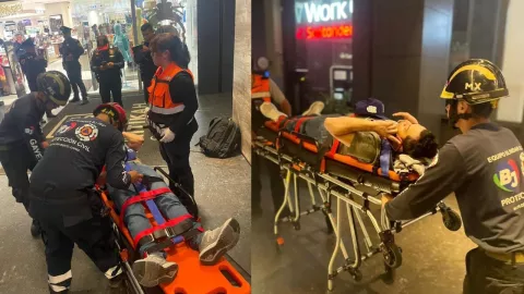 Elevador plaza Mítikah se desploma