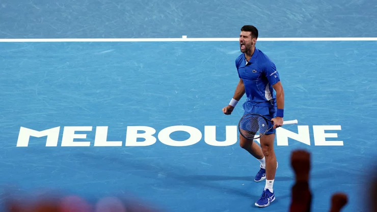 Novak Djokovic en el Abierto de Australia