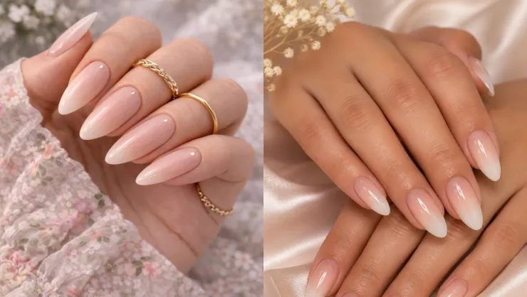 uñas nude lechosas