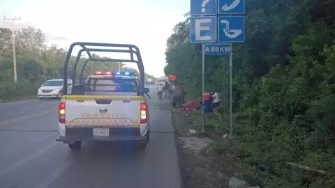 Se registra accidente vehicular en la Carretera 180