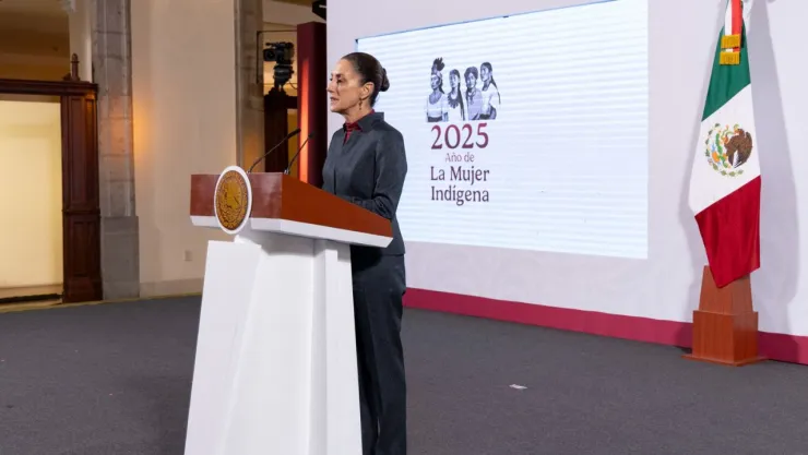 Claudia Sheinbaum en Palacio Nacional.
